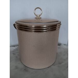 Kraftware Ice Bucket Beige With Gold Accents